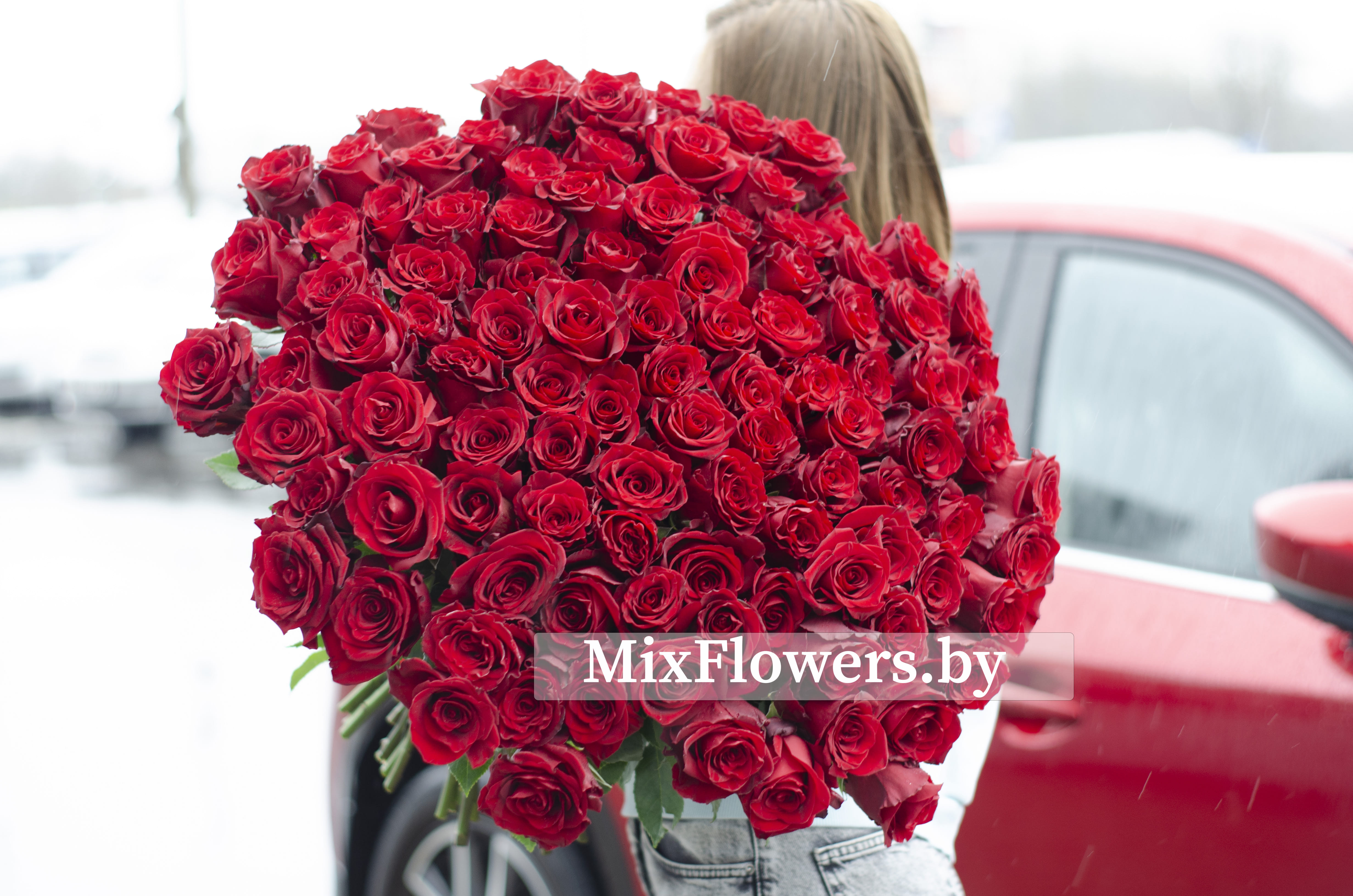 Удивите её: 101 Роза с Доставкой в Минске