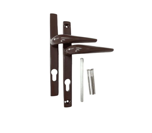 Фурнитура для калитки Комплект ручек нажимных RAL 8017