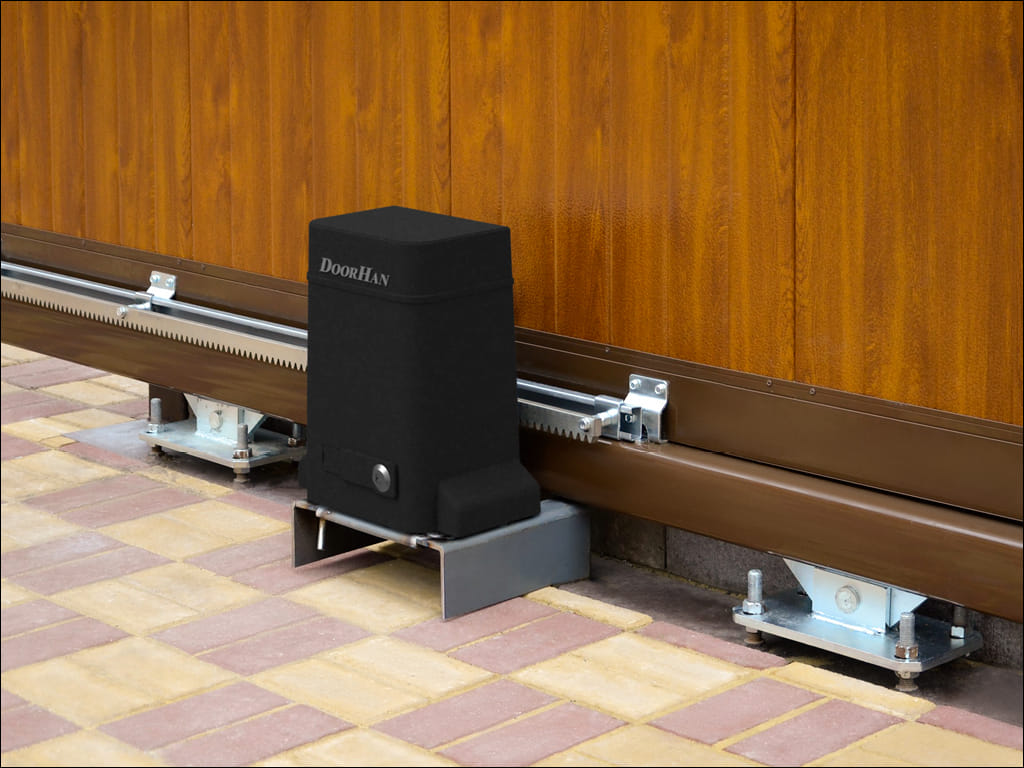 Монтаж Базовый привода для откатных ворот