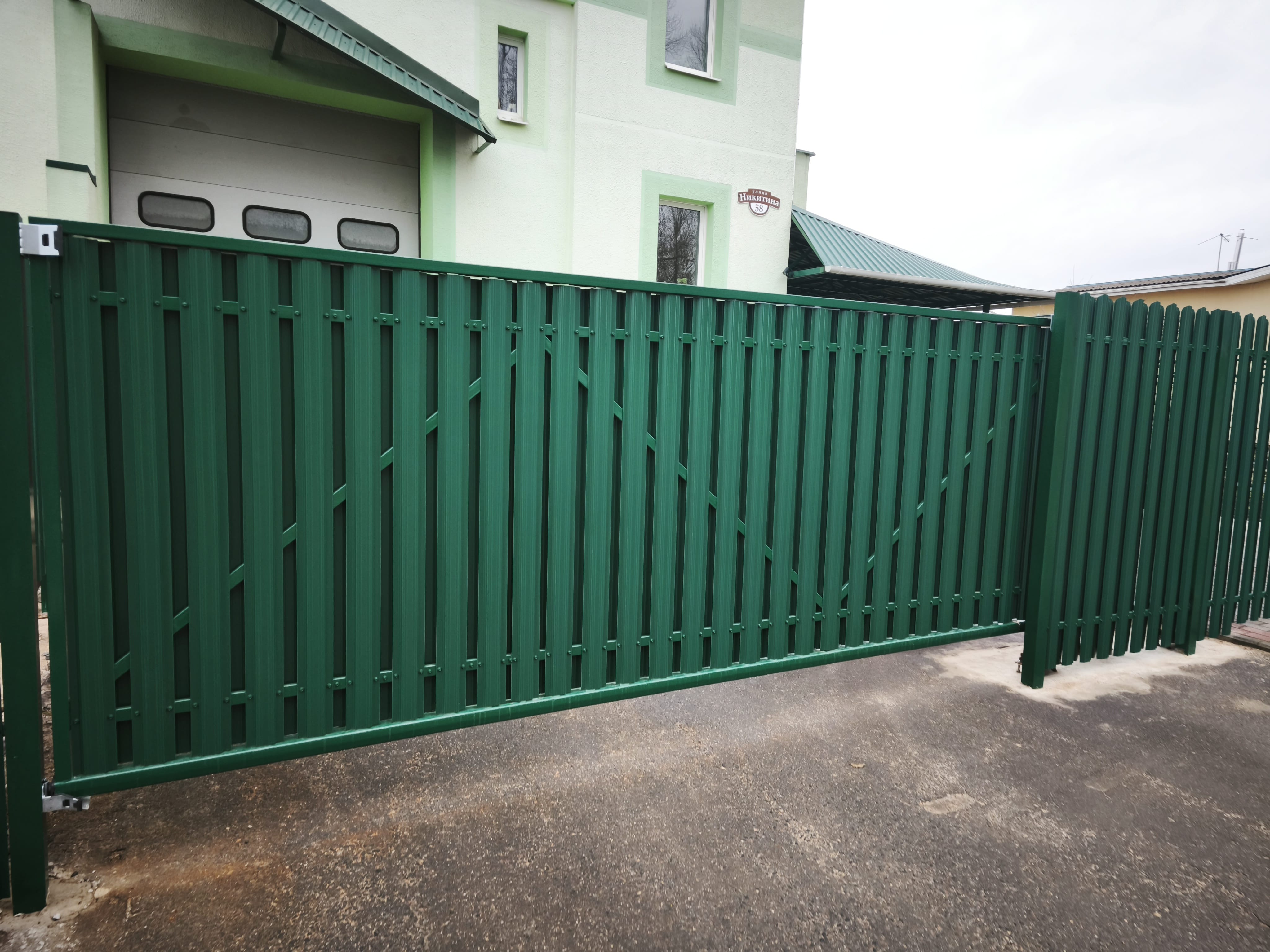 4,0х2,0 Комплект откатных ворот Многоворот с заполнением на выбор Заказчика