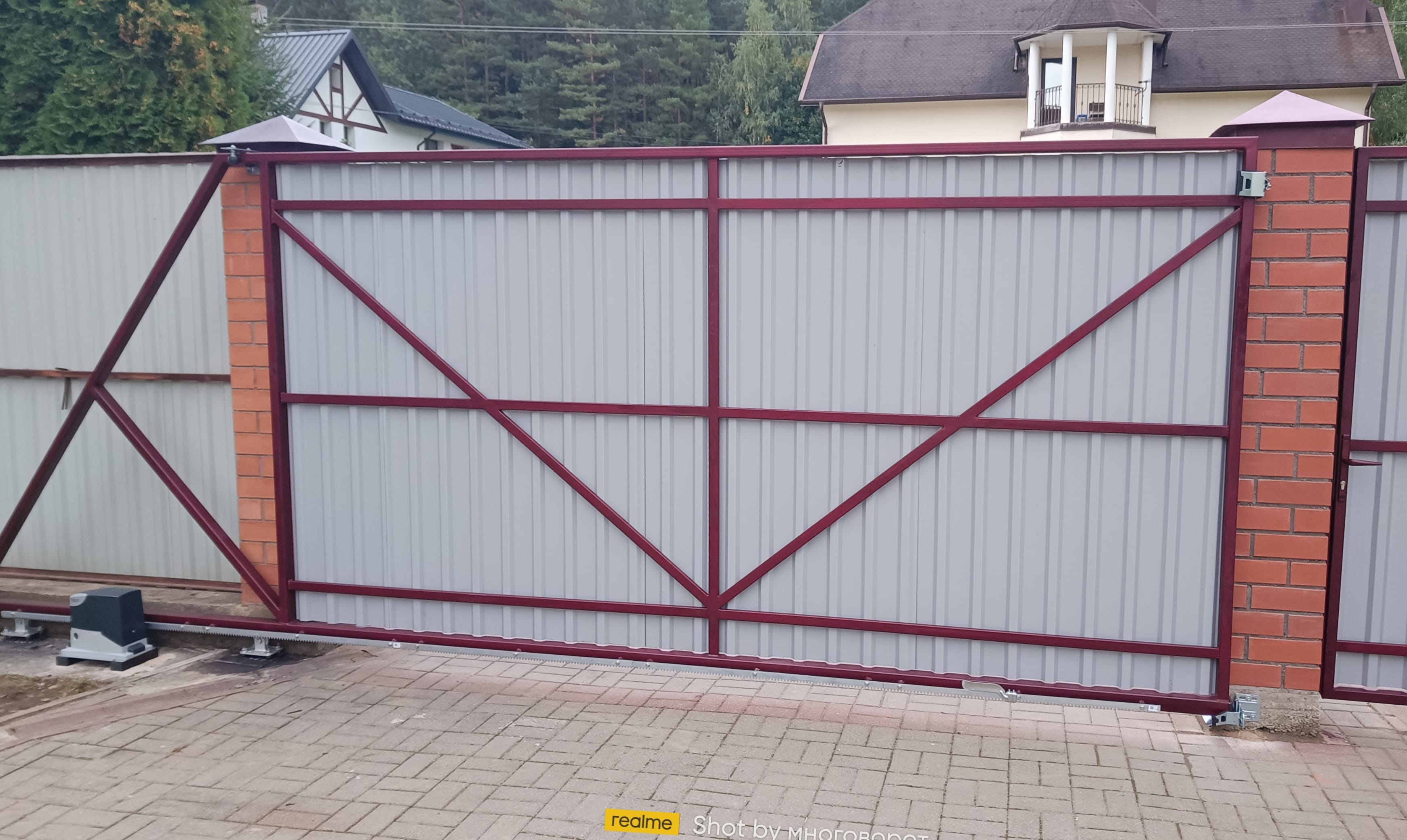 4,0х2,0 Комплект откатных ворот Многоворот с заполнением на выбор Заказчика