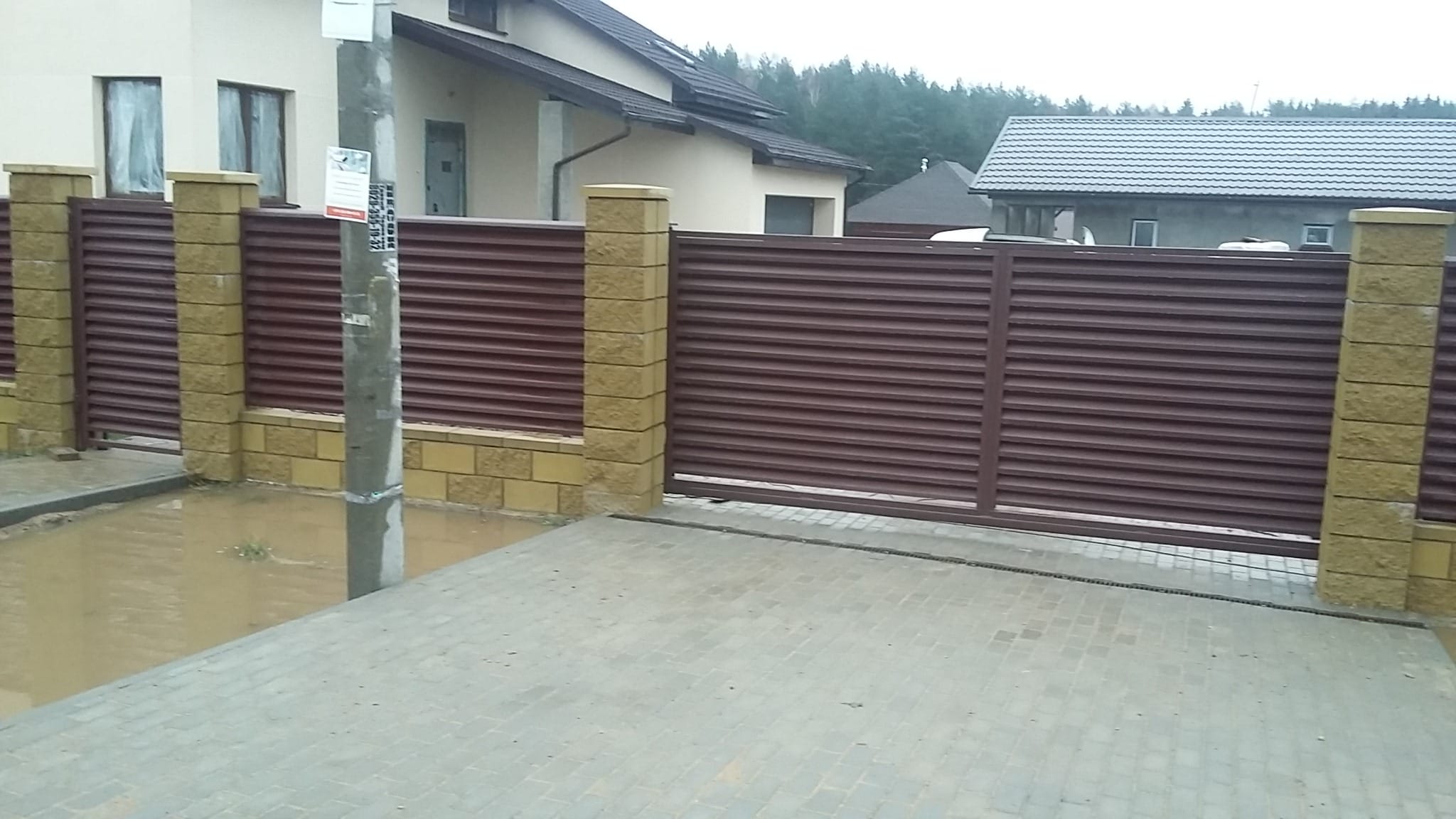 4,0х2,0 Комплект откатных ворот Многоворот с заполнением на выбор Заказчика