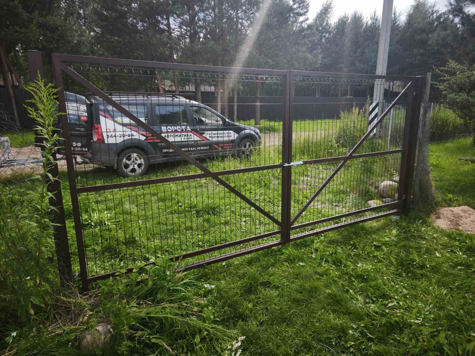 4,0х2,0 Распашные ворота Многоворот с заполнением на выбор Заказчка