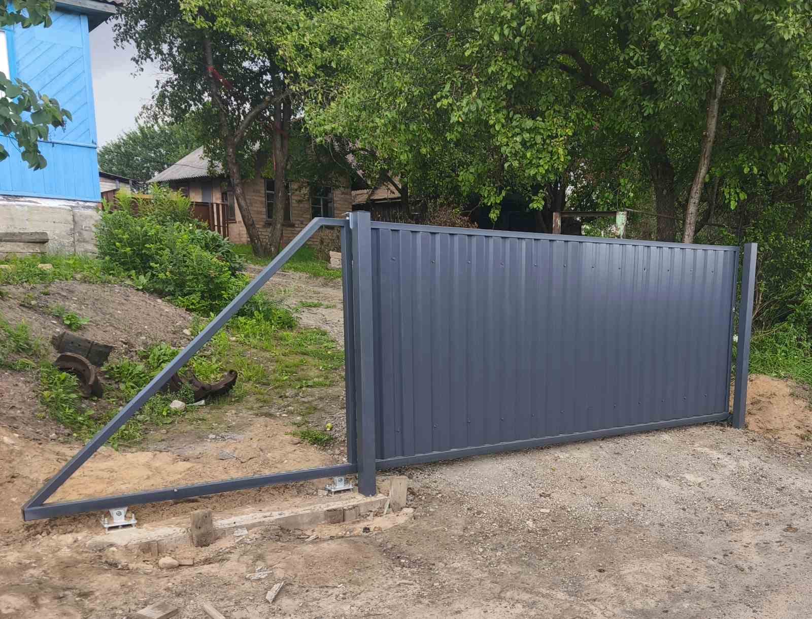 3,5х1,5 Каркас откатных ворот с заполнением на выбор Заказчика