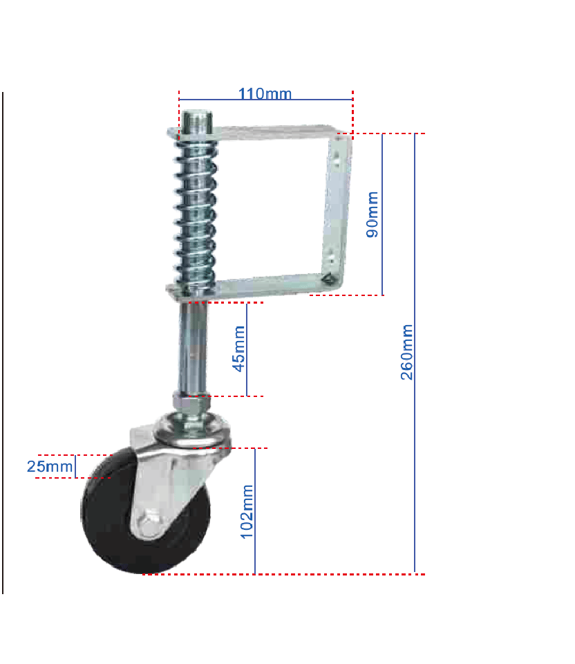 Колесо опорное для распашных ворот ZCL4A