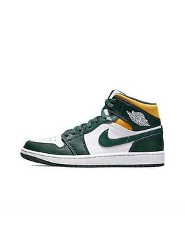 Кроссовки Jordan Air Jordan 1 Mid Green Yellow Кроссовки Jordan Air Jordan 1 Mid Green Yellow