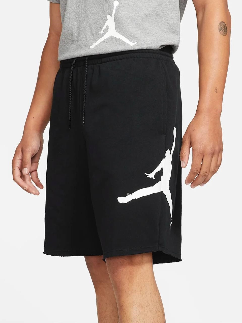 Шорты Jordan Jumpman Logo Fleece Shorts (Black/White)