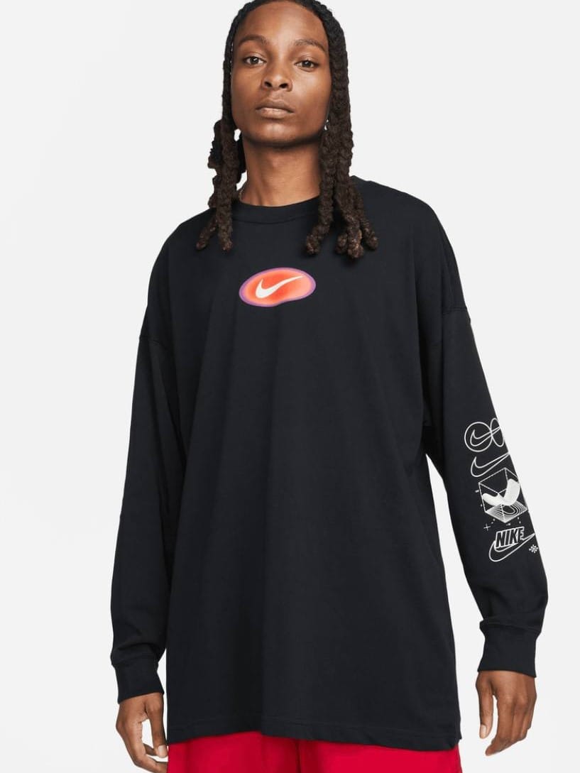 Лонгслив Nike Sportswear Long-Sleeve T-Shirt 'Black'