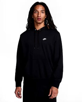 Худи Nike Club French Terry Pullover Hoodie Black Худи Nike Club French Terry Pullover Hoodie Black
