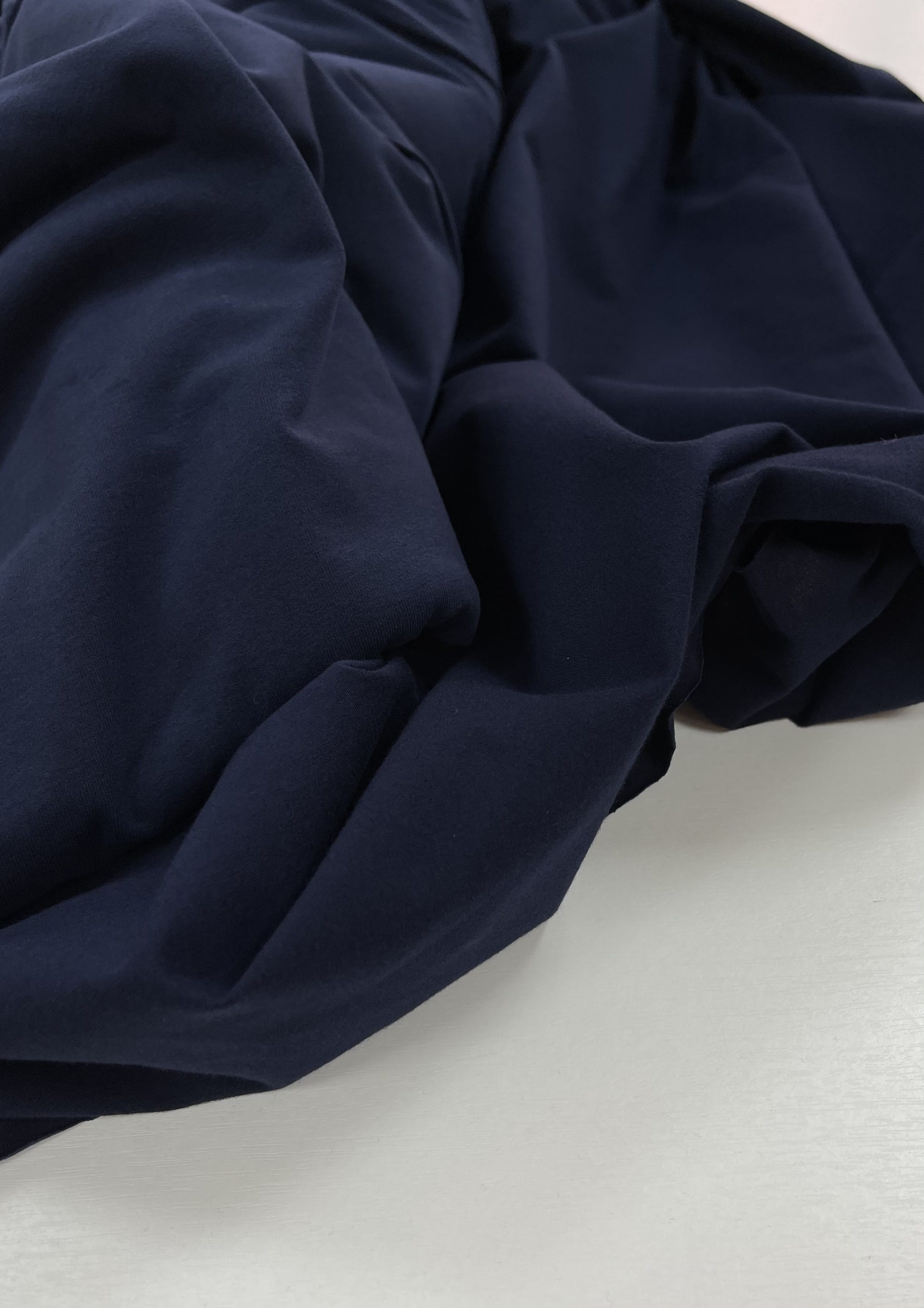 Футер 3-х нитка диагональ с эффектом велюра, Темно синий