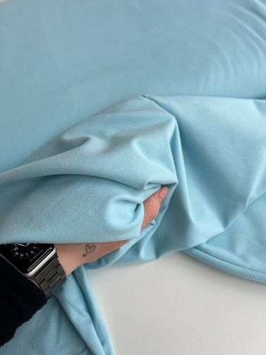 Кулирка с эффектом велюра, Голубой Лед