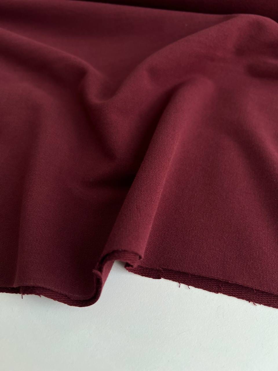 Футер 2х нитка с эффектом велюра, Спелая Черешня