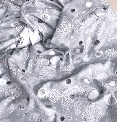 Футер 2х нитка, Кристаллы на сером