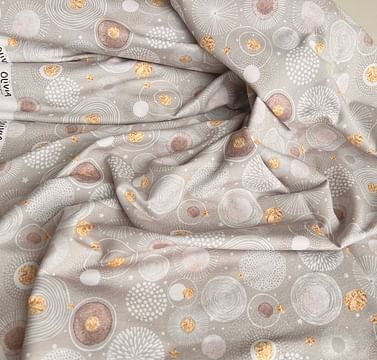 Футер 2х нитка, Кристаллы на беже