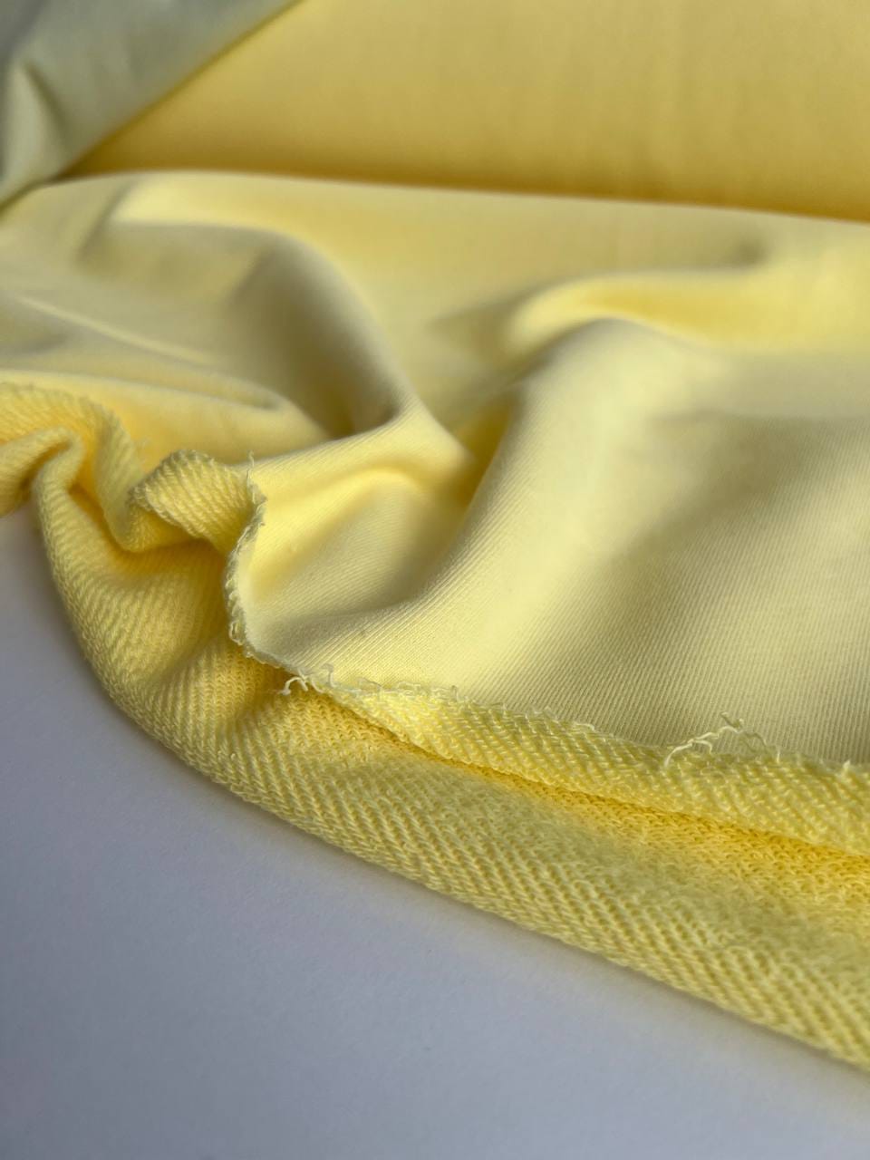 Футер 3-х нитка диагональ эф.велюра, Лимонный