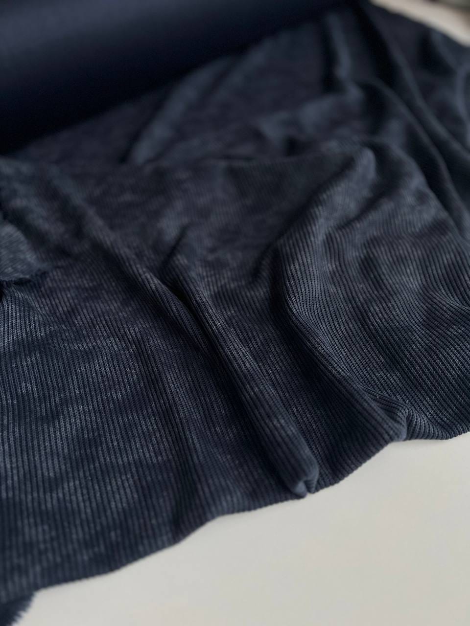 Вареный вязаный хлопковый трикотаж, Королевский синий