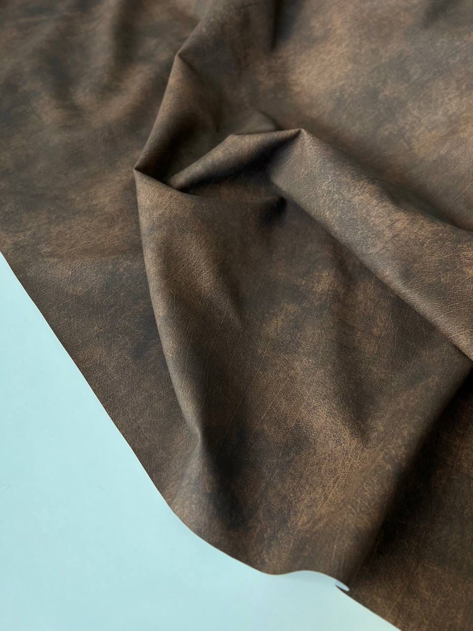 Экокожа, Светло-коричневая (винтажный эффект)