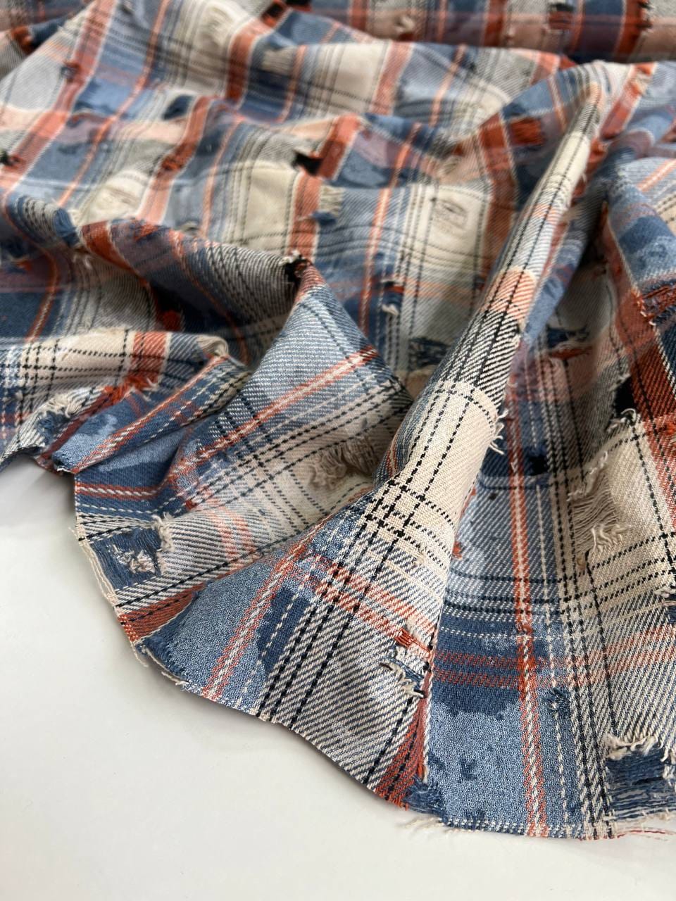 Клетка, Рваная-Вареная (Синяя)