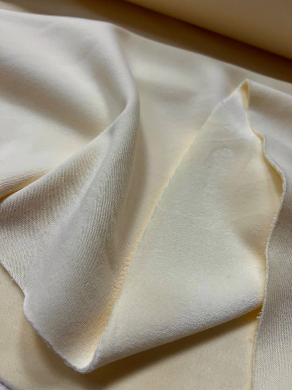 Футер 3-х нитка с эф. велюра на флисе, Сливочный крем