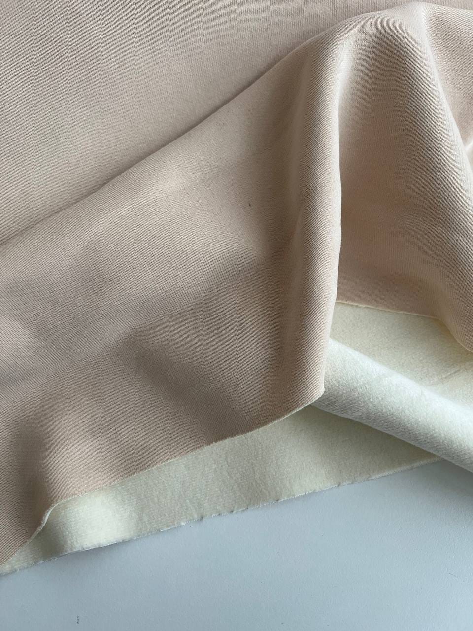 Футер 3-х нитка с эф. велюра на флисе, Нюд