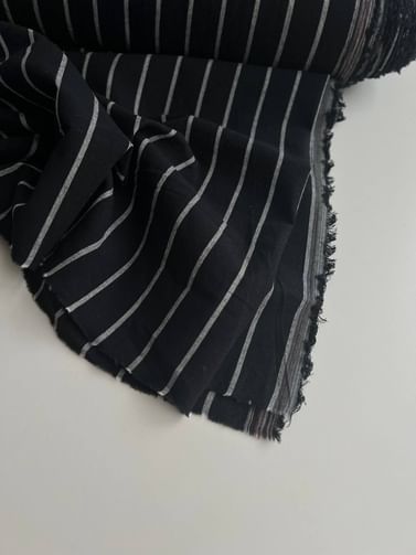 Хлопок Вареный, Полоска белая на черном