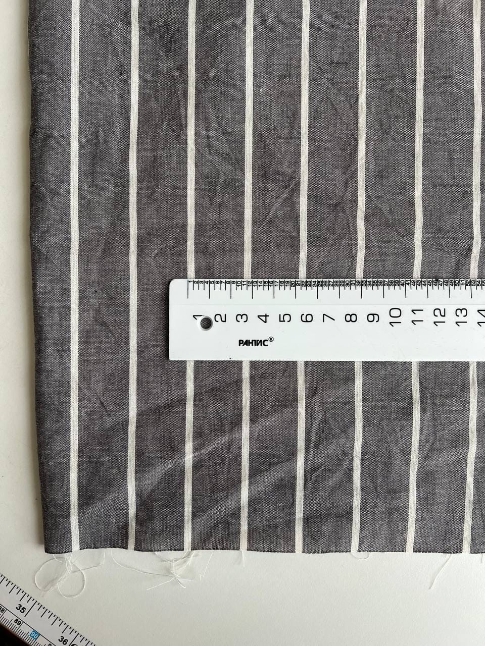 Хлопок Вареный, Полоска Серый Меланж
