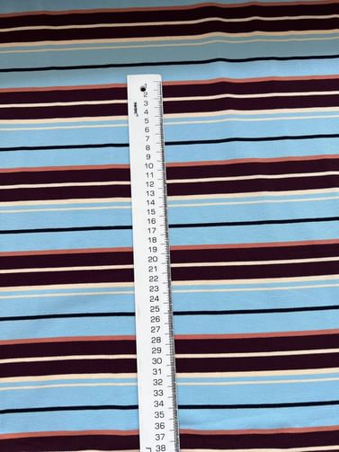 Кулирка Пике, в стиле miu miu, Голубая с коричневым