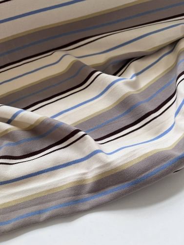 Кулирка Пике, в стиле miu miu, Сливочная с серым