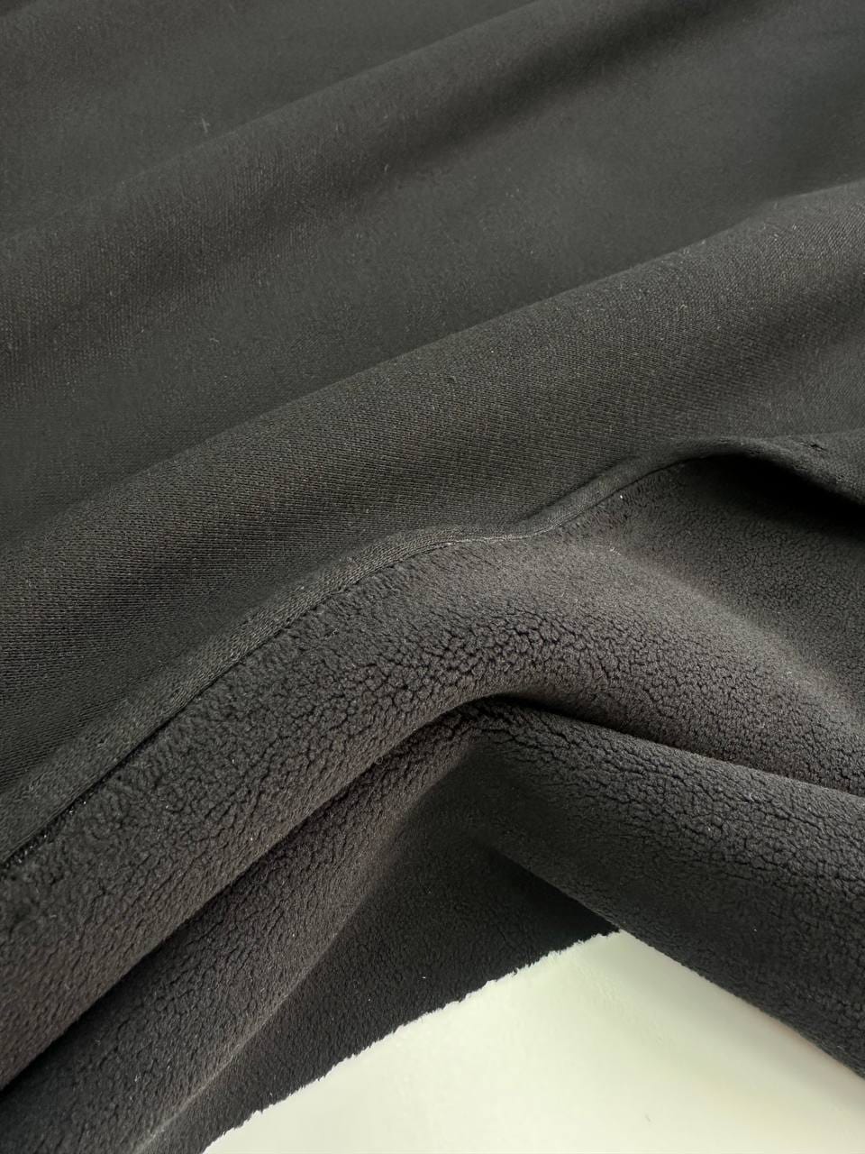 Футер 3-х нитка с на флисе, Черный
