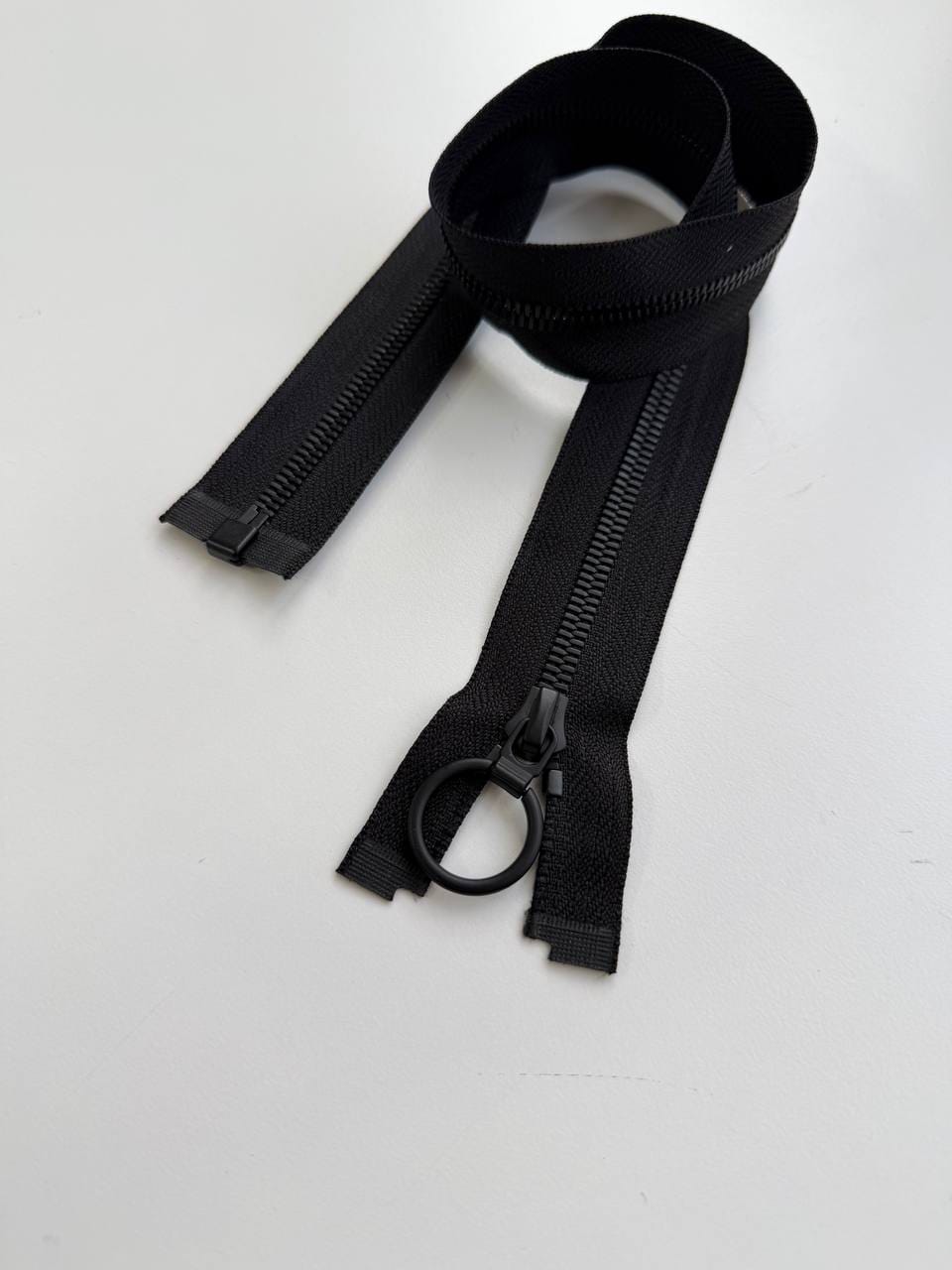 Молния Металлическая, Черная Матовая. Разъемная (60 см)