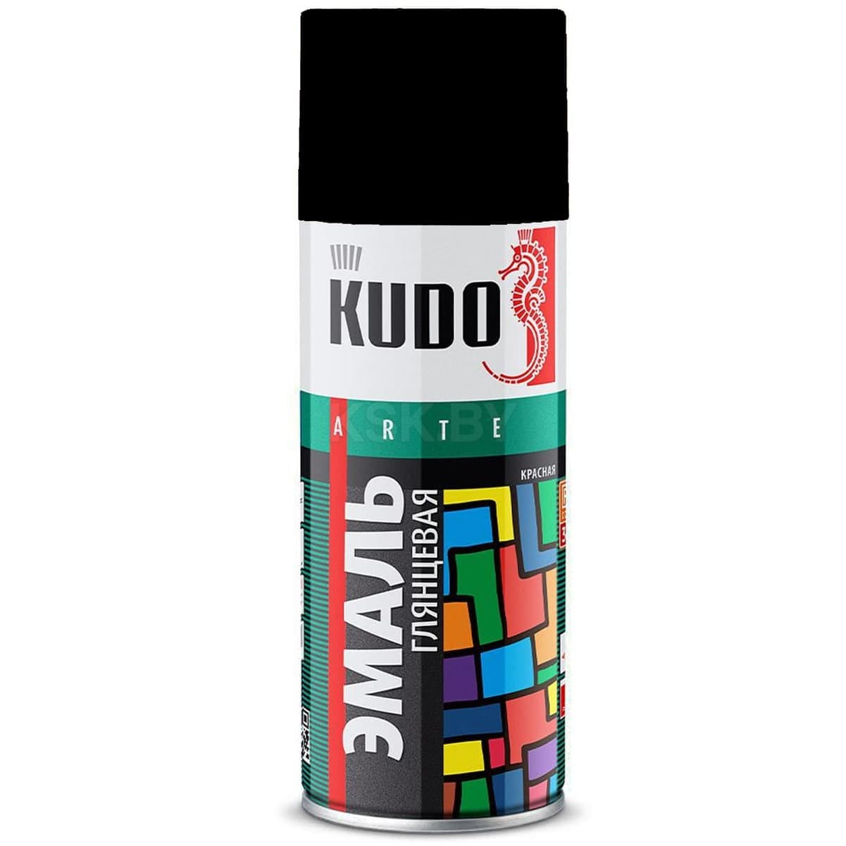 Эмаль АЭРОЗ. KUDO KU-1002 , универсальная ЧЕРНАЯ глянец, 520мл, РФ Цена с НДС