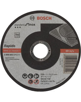 Круг отрезной 125х1.0х22.23 мм для нерж. стали Standard for INOX BOSCH Цена с НДС за 1 штуку