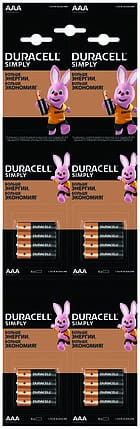 Батарейка DURACELL LR03 AAА BL20 (2*10) Alkaline 1.5V Duracell Цена с НДС за 1 штуку