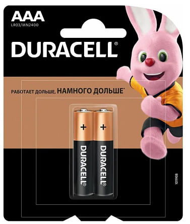 Батарейка DURACELL LR03 AAА BL20 (2*10) Alkaline 1.5V Duracell Цена с НДС за 1 штуку