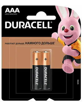 Батарейка DURACELL LR03 AAА BL20 (2*10) Alkaline 1.5V Duracell Цена с НДС за 1 штуку