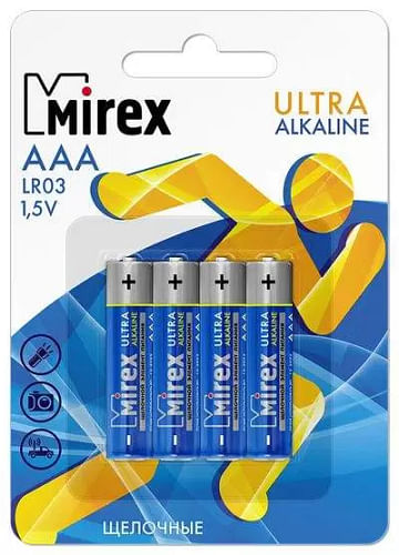 Батарейка ALKALINE AАA LR6 1.5V Mirex Цена с НДС за 1 шт