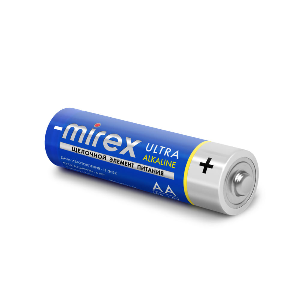 Батарейка ALKALINE AА LR6 1.5V Mirex Цена с НДС за 1 шт