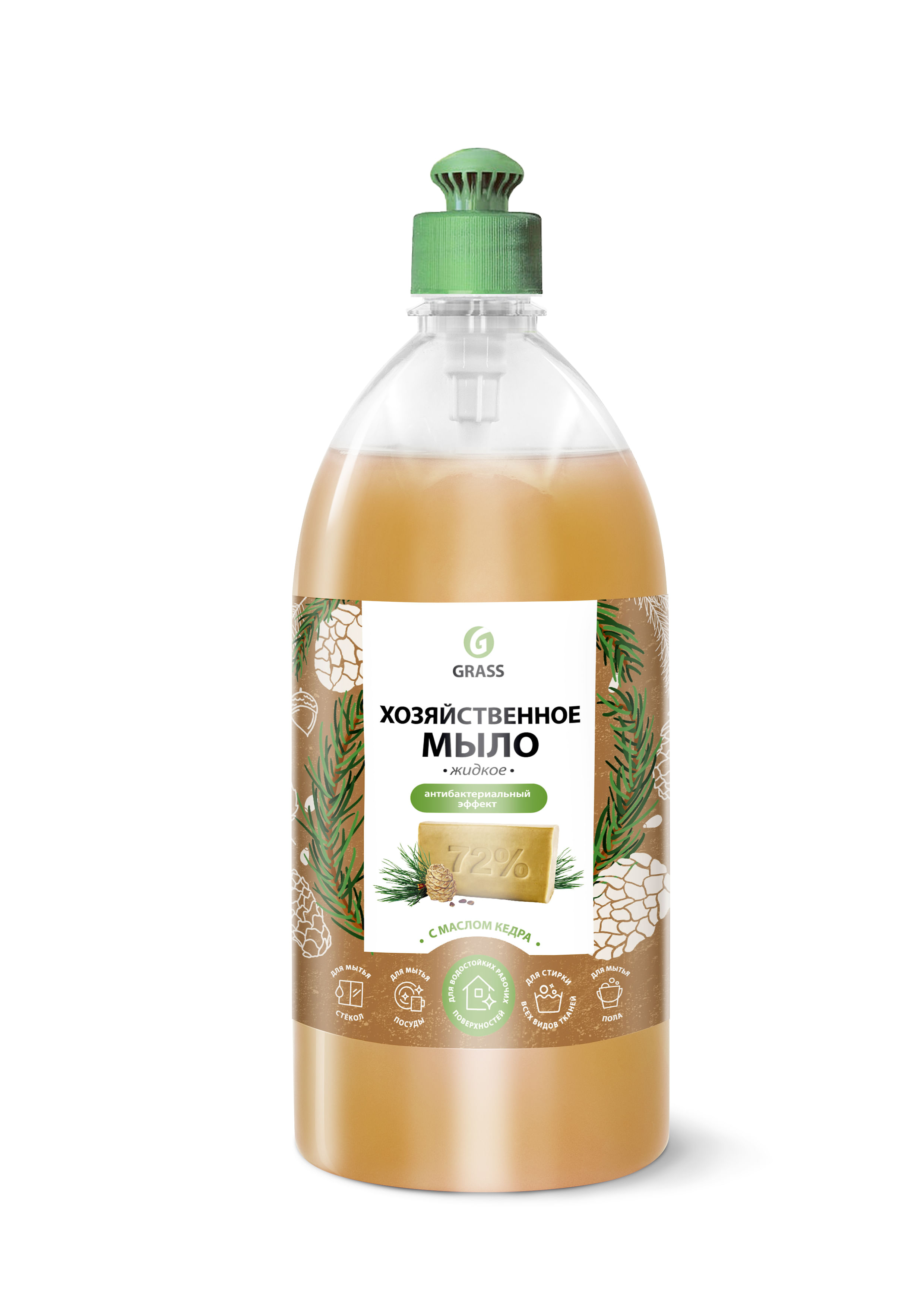 Мыло жидкое хозяйственное с маслом кедра 1000мл GRASS Цена с НДС за 1 штуку