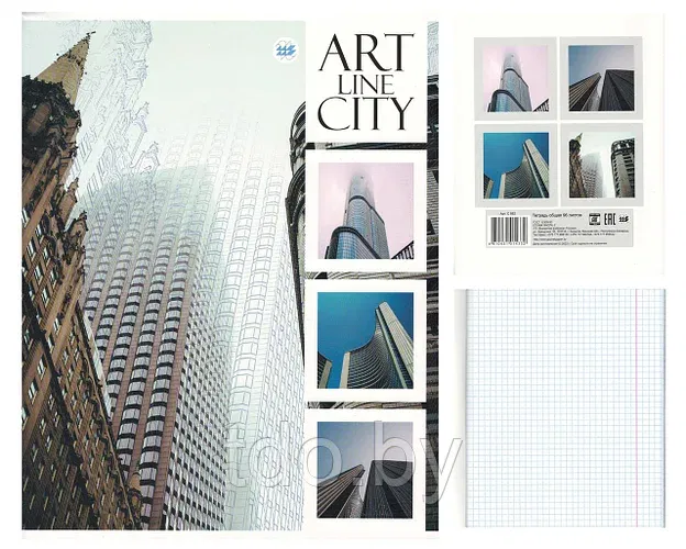 Тетрадь общая клетка 96 листов "Архитектура" Цена с НДС