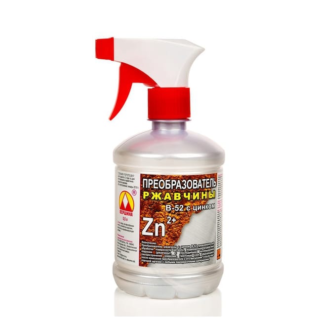 Преобразователь ржавчины В-52 с цинком, 0,5 л, РФ Цена с НДС