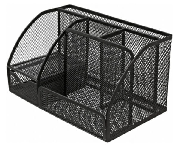 Подставка для канцелярских принадлежностей металлическая, черная, АРТ 9075 Цена с НДС за 1 штуку