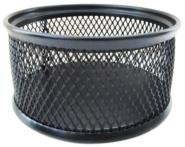 Подставка для канцелярских принадлежностей металлическая круглая, черная Цена с НДС за 1 штуку