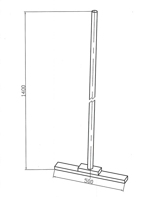 Швабра деревянная, широкая, 50 см, усиленная Ямполь Цена без НДС, код товара 00785