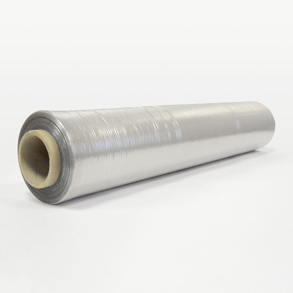 Стрейч-пленка вторичная, 500 мм, 17 мкм, 2 кг, серая, ручная Цена с НДС за 1 рулон/2кг, код товара 14761