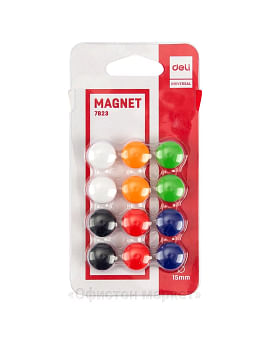 Магниты для доски (12шт), 1,5 см, "Magnet" Deli ассорти Цена с НДС