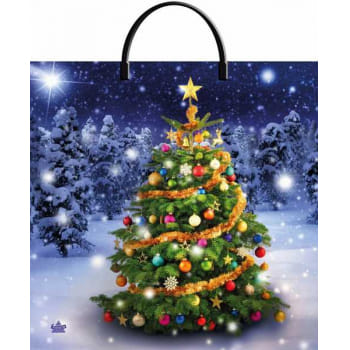 Пакет с пластмассов ручками 36х37 НОВОГОДНИЙ ассорти Цена с НДС