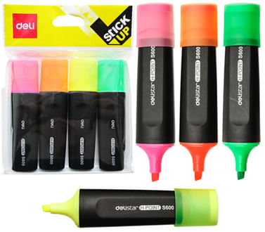 Набор текстмаркеров 4 цв. DELI. Китай DELI Цена с НДС