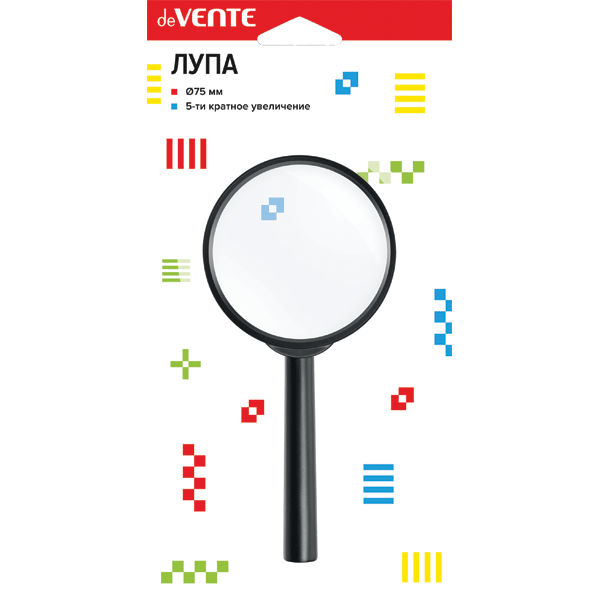 Лупа диаметр 75 мм, (5 кратное увеличение) deVENTE Цена с НДС