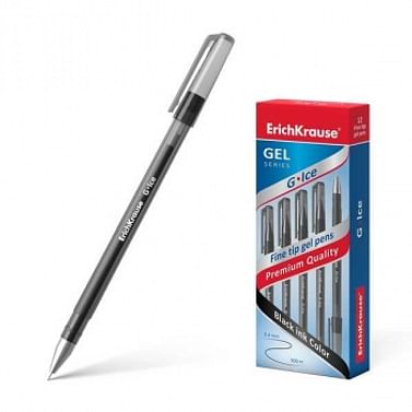 Ручка гелевая черная ЕrichКrause G-ICE игольч. наконечник, Германия ErickKrause Цена с НДС