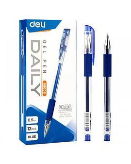 Ручка гелевая синяя DELI Daily 0.5, Китай DELI Цена с НДС